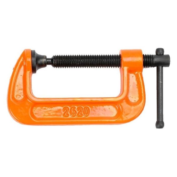Pony Classic CClamp, 400 lb Clamping, 2 in Max Opening Size, 1 in D Throat, Ductile Iron Body 2620